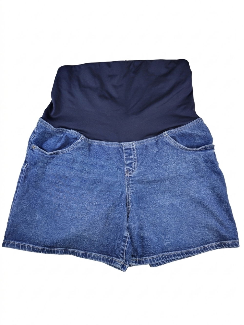 Isabel Maternity Denim Midi Shorts Size 14